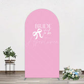 Aperturee - Aperturee Pink Bride To Be Bow Bridal Shower Arch Backdrop