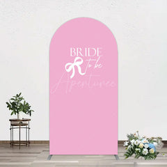 Aperturee - Aperturee Pink Bride To Be Bow Bridal Shower Arch Backdrop