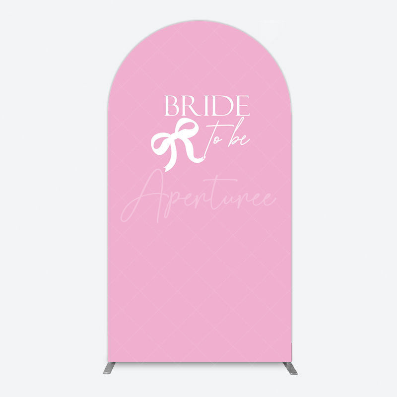 Aperturee - Aperturee Pink Bride To Be Bow Bridal Shower Arch Backdrop