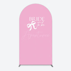 Aperturee - Aperturee Pink Bride To Be Bow Bridal Shower Arch Backdrop