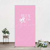 Aperturee - Aperturee Pink Bride To Be Bow Bridal Shower Rectangle Backdrop