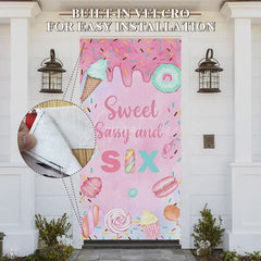 Aperturee - Aperturee Pink Candyland Sweet Sassy And Six Birthday Door Cover