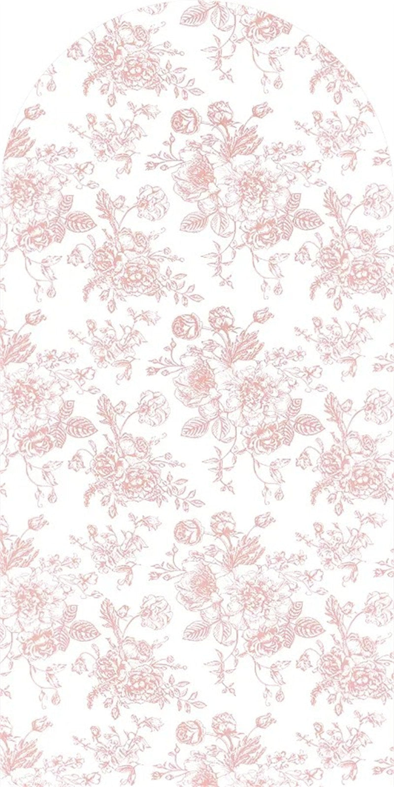 Aperturee - Aperturee Pink Floral Boho Arch Backdrop Delicate Flower Party Decor Rustic Photo Background for Birthday Baby Shower
