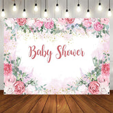 Aperturee - Aperturee Pink Flowers Spring Vibe Sweet Baby Shower Backdrop