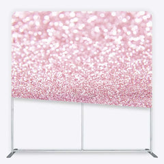 Aperturee - Aperturee Pink Glitter Tension Fabric Backdrop Sparkling Glamour Photography Studio Background