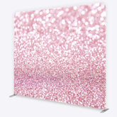 Aperturee - Aperturee Pink Glitter Tension Fabric Backdrop Sparkling Glamour Photography Studio Background