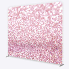 Aperturee - Aperturee Pink Glitter Tension Fabric Backdrop Sparkling Glamour Photography Studio Background