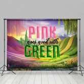 Aperturee - Aperturee Pink Goes Good With Green Witch Dance Party Backdrop