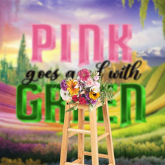 Aperturee - Aperturee Pink Goes Good With Green Witch Dance Party Backdrop