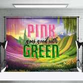 Aperturee - Aperturee Pink Goes Good With Green Witch Dance Party Backdrop