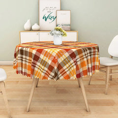 Aperturee - Aperturee Pink Halloween Round Tablecloth with Cute Pumpkin Bat and Ghost for Girly Spooky Party Decor