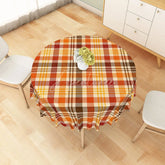Aperturee - Aperturee Pink Halloween Round Tablecloth with Cute Pumpkin Bat and Ghost for Girly Spooky Party Decor