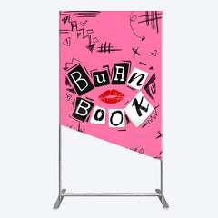 Aperturee - Aperturee Pink Mean Girls Burn Book Birthday Rectangle Backdrop