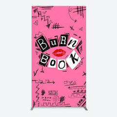 Aperturee - Aperturee Pink Mean Girls Burn Book Birthday Rectangle Backdrop