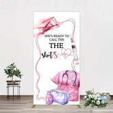 Aperturee - Aperturee Pink Ready To Call The Shots Nurse Grad Rectangle Backdrop