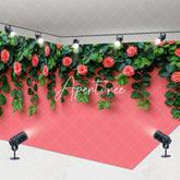 Aperturee - Aperturee Pink Rose Greenery Valentines Vibe Room Set Backdrop