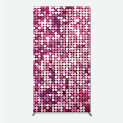 Aperturee - Aperturee Pink Sequin Rectangle Backdrop Magenta Glitter Texture Photography Background for Party