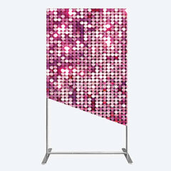Aperturee - Aperturee Pink Sequin Rectangle Backdrop Magenta Glitter Texture Photography Background for Party