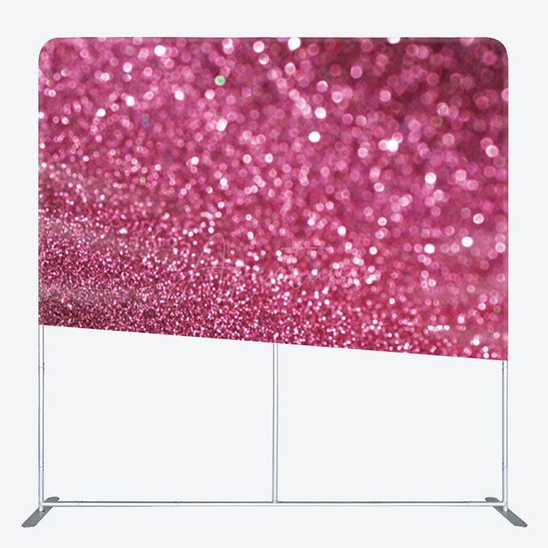 Aperturee - Aperturee Pink Sparkling Bokeh Fabric Backdrop Cover For Party