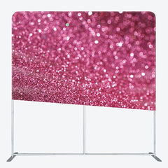 Aperturee - Aperturee Pink Sparkling Bokeh Fabric Backdrop Cover For Party
