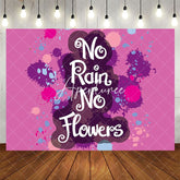 Aperturee - Aperturee Pink Splash No Rain No Flowers Baby Shower Backdrop