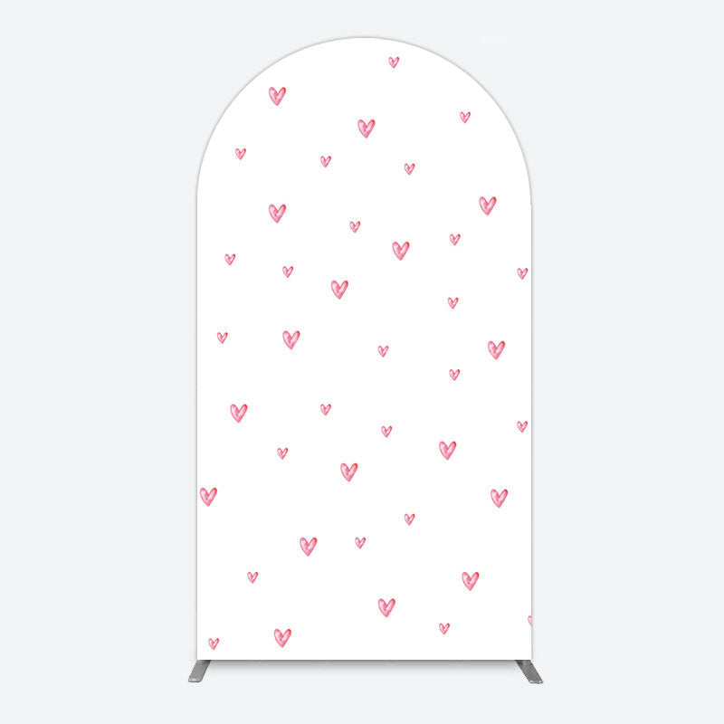 Aperturee - Aperturee Pink Sweet Heart Girls Birthday Arch Backdrop
