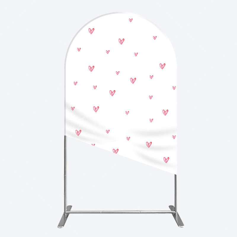 Aperturee - Aperturee Pink Sweet Heart Girls Birthday Arch Backdrop