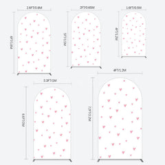 Aperturee - Aperturee Pink Sweet Heart Girls Birthday Arch Backdrop