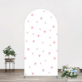 Aperturee - Aperturee Pink Sweet Heart Girls Birthday Arch Backdrop