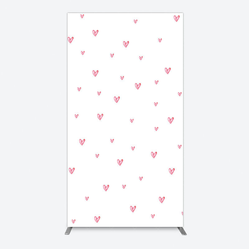 Aperturee - Aperturee Pink Sweet Heart Girls Birthday Rectangle Backdrop