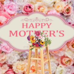 Aperturee - Aperturee Pink Toned Happy Mothers Day Photography Backdrop