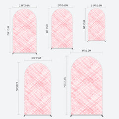 Aperturee - Aperturee Pink White Watercolor Birthday Arch Backdrop For Girl