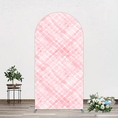 Aperturee - Aperturee Pink White Watercolor Birthday Arch Backdrop For Girl