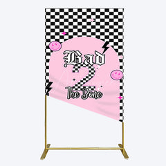 Aperturee - Aperturee Plaid Bad 2 The Bone Pink Birthday Rectangle Backdrop