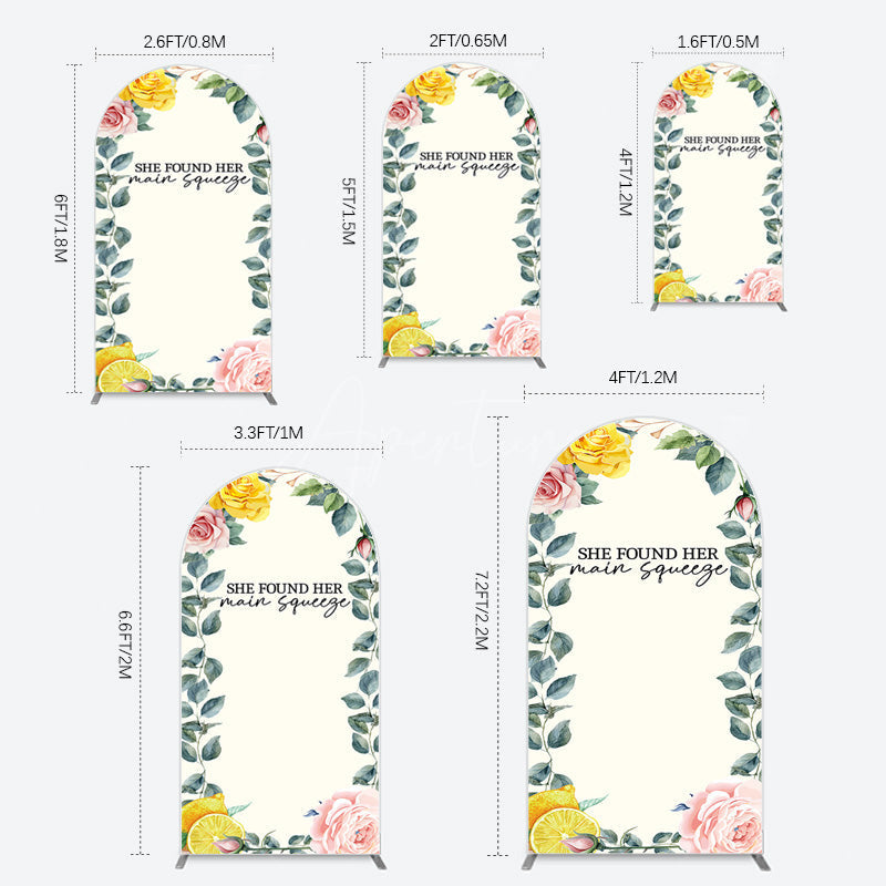 Aperturee - Aperturee Plant Floral Main Squeeze Lemon Wedding Arch Backdrop