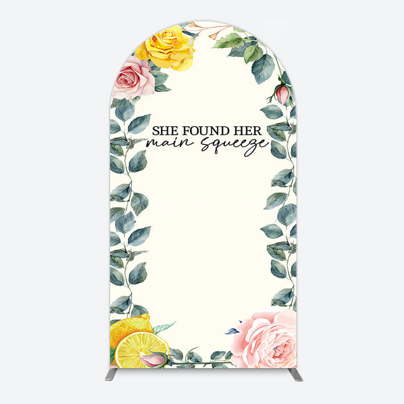 Aperturee - Aperturee Plant Floral Main Squeeze Lemon Wedding Arch Backdrop