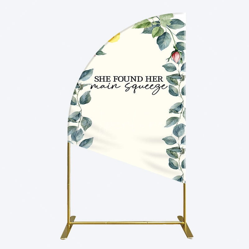 Aperturee - Aperturee Plant Floral Main Squeeze Lemon Wedding Half Moon Arch Backdrop