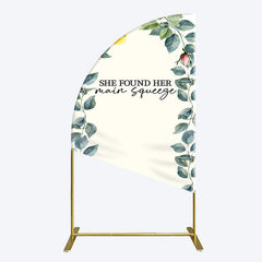 Aperturee - Aperturee Plant Floral Main Squeeze Lemon Wedding Half Moon Arch Backdrop