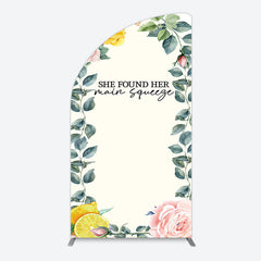 Aperturee - Aperturee Plant Floral Main Squeeze Lemon Wedding Half Moon Arch Backdrop