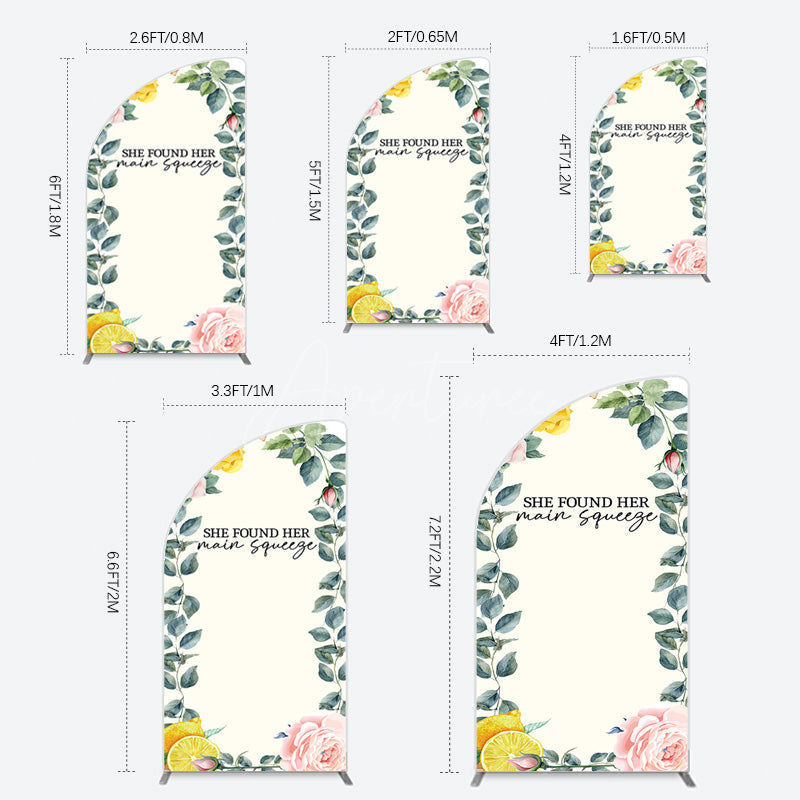 Aperturee - Aperturee Plant Floral Main Squeeze Lemon Wedding Half Moon Arch Backdrop