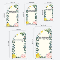 Aperturee - Aperturee Plant Floral Main Squeeze Lemon Wedding Half Moon Arch Backdrop