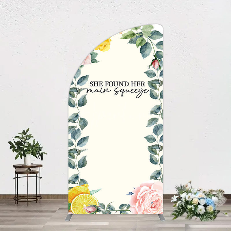 Aperturee - Aperturee Plant Floral Main Squeeze Lemon Wedding Half Moon Arch Backdrop