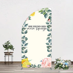 Aperturee - Aperturee Plant Floral Main Squeeze Lemon Wedding Half Moon Arch Backdrop
