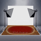 Aperturee - Aperturee Plant Oval Rug Tassels Rubber Floor Mat For Photo