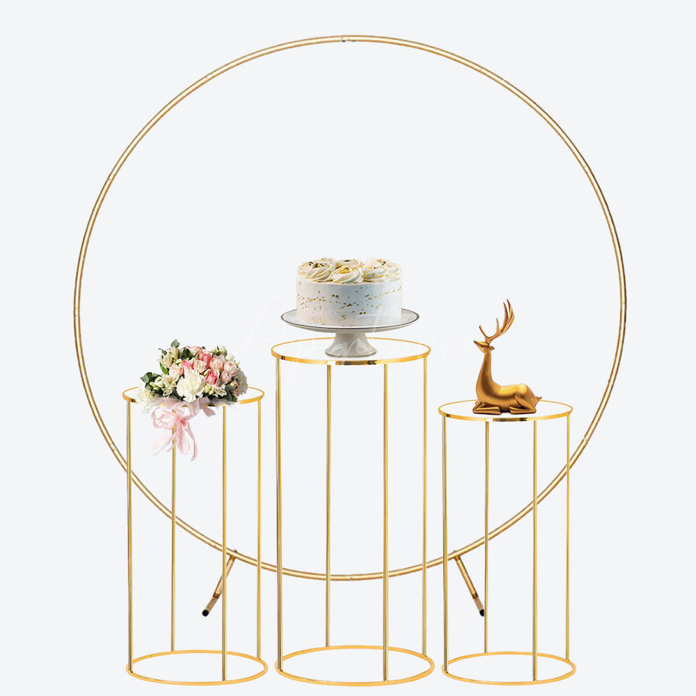 Aperturee Aperturee Praying Angel Baptism Round Backdrop Kit Pink and Gold Glitter with Stars Girls Christening or First Communion