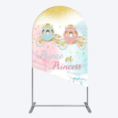 Aperturee - Aperturee Prince Or Princess Castle Baby Shower Arch Backdrop