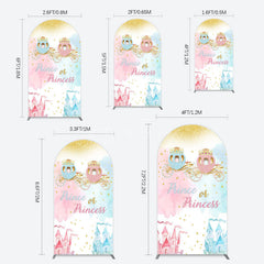 Aperturee - Aperturee Prince Or Princess Castle Baby Shower Arch Backdrop