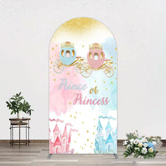 Aperturee - Aperturee Prince Or Princess Castle Baby Shower Arch Backdrop