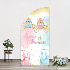Aperturee - Aperturee Prince Or Princess Castle Baby Shower Half Moon Arch Backdrop