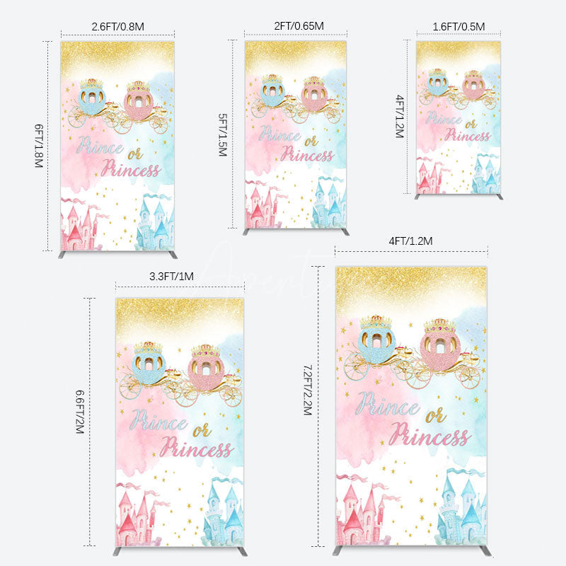 Aperturee - Aperturee Prince Or Princess Castle Baby Shower Rectangle Backdrop